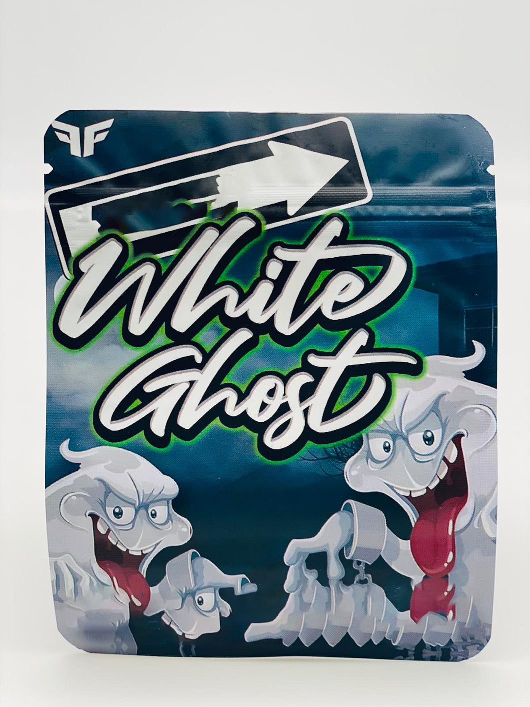 50 Whtie Ghost 3.5-gram empty Mylar bags