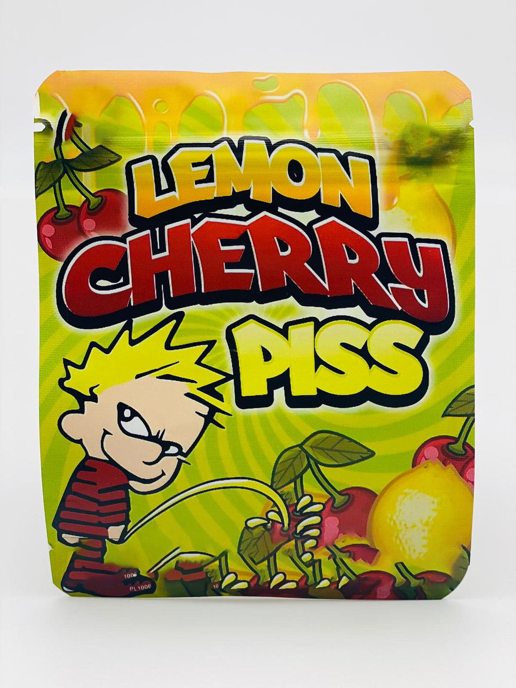 50 Lemon Cherry Piss 3.5-gram empty Mylar bags