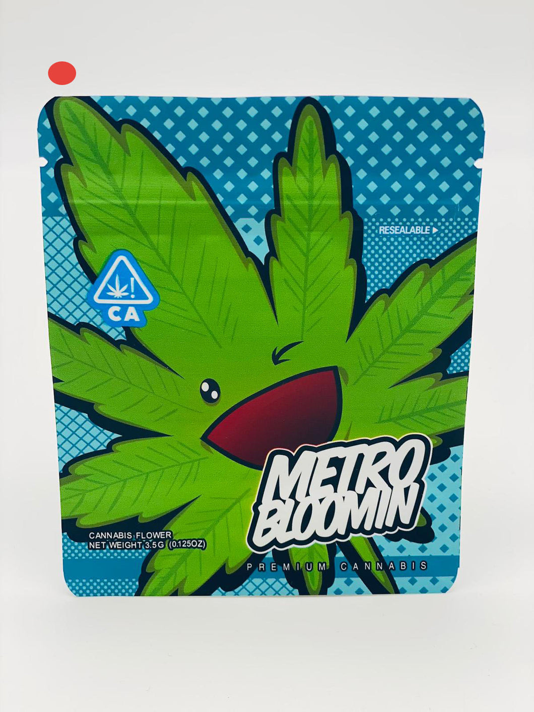 50 Metro Bloomin 3.5-gram empty Mylar bags