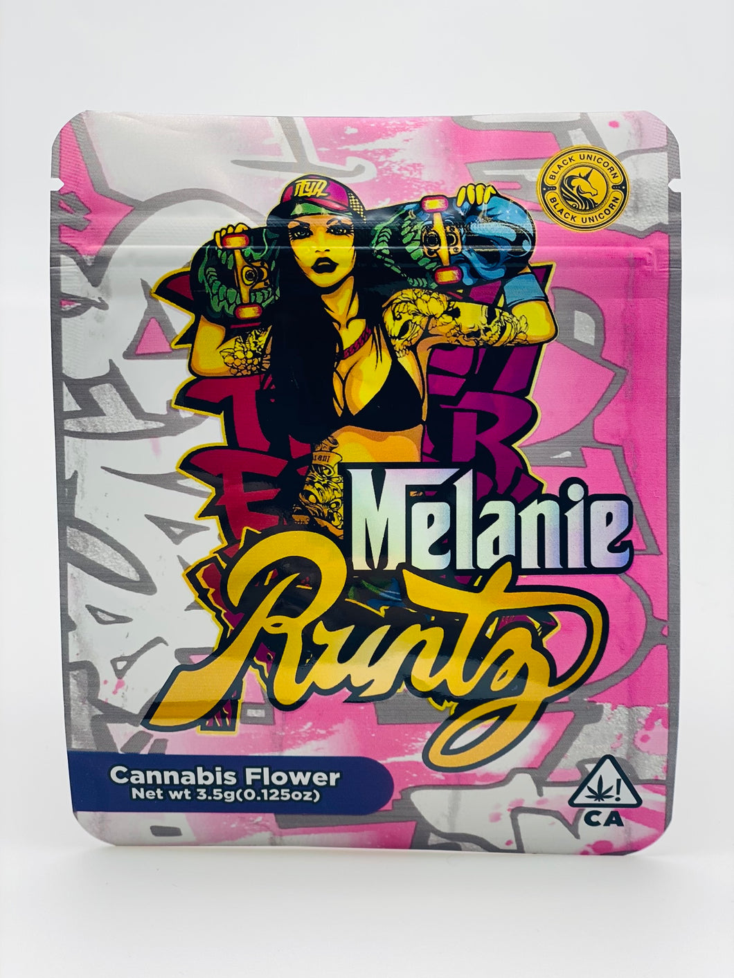 50 Melanie Runtz 3.5-gram empty Mylar bags