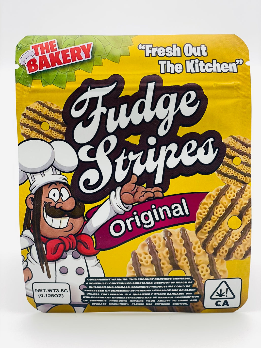 50 Fudge Stripes Original 3.5-gram Empty Mylar bags
