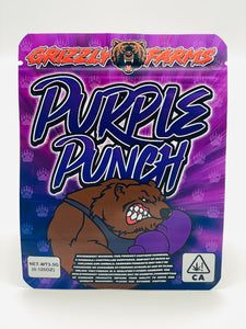 50 Purple Punch 3.5-gram Empty Mylar bags