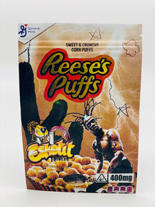 50 Reese's Puffs 3.5-gram empty Mylar bags