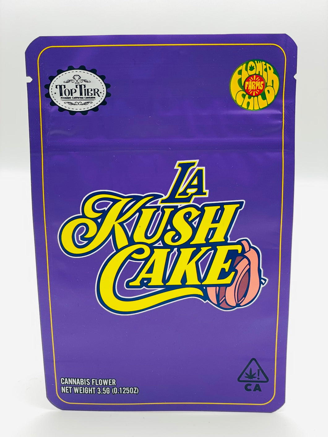 50 LA Kush Cake 3.5-gram empty Mylar bags