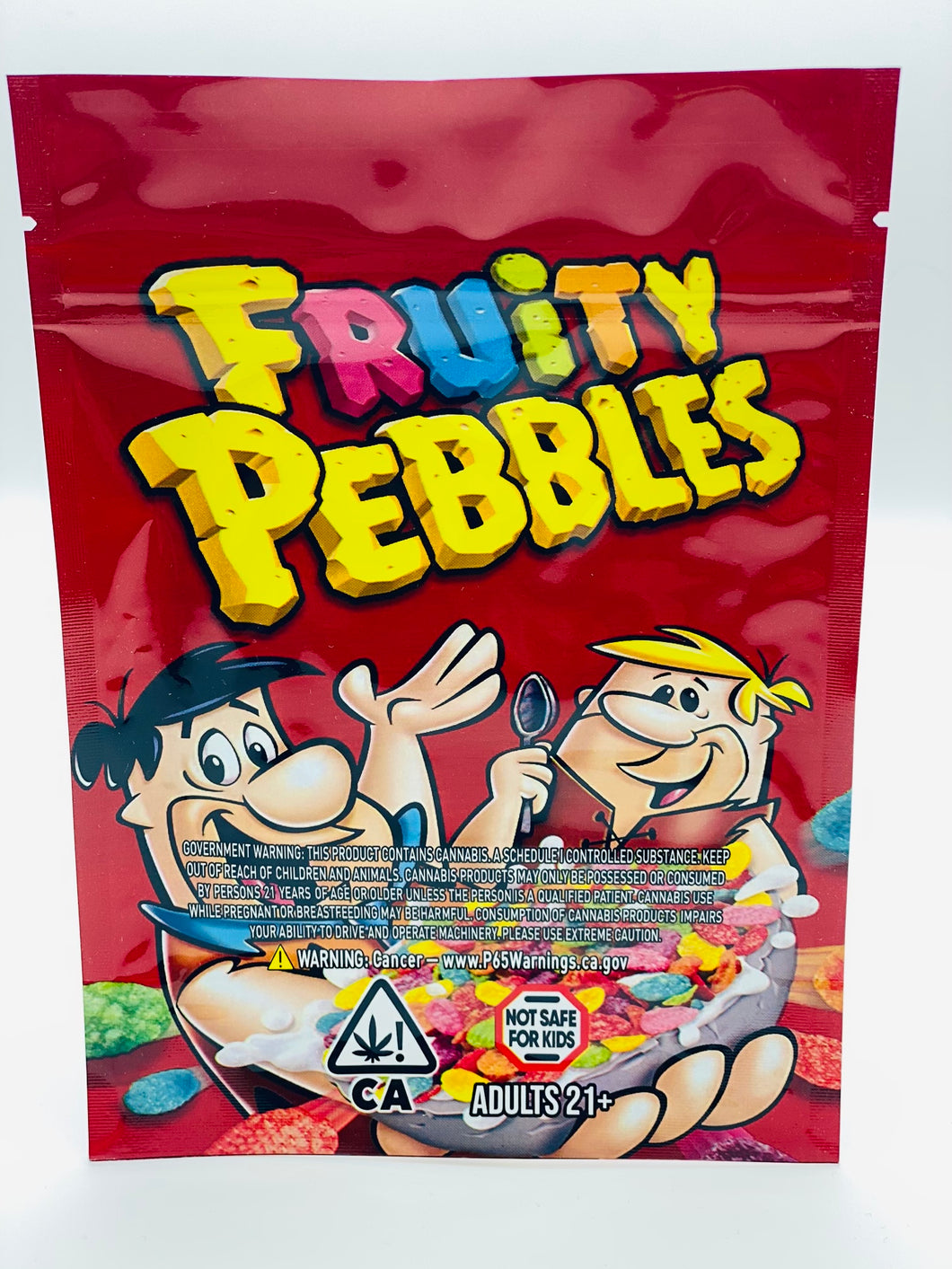 50 Fruity Pebbles 3.5-gram empty Mylar bags