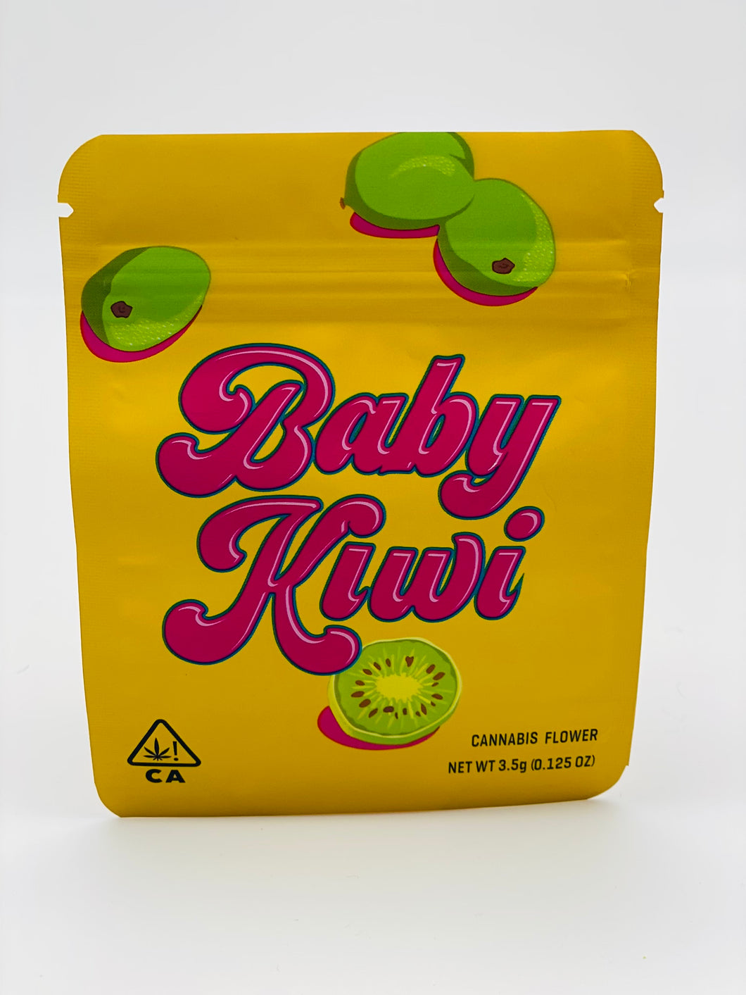 50 Baby Kiwi 3.5-gram empty Mylar bags