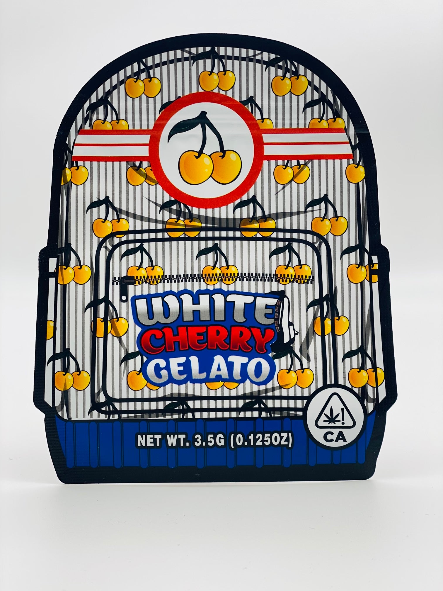 50 White Cherry Gelato 3.5-gram empty Mylar bags