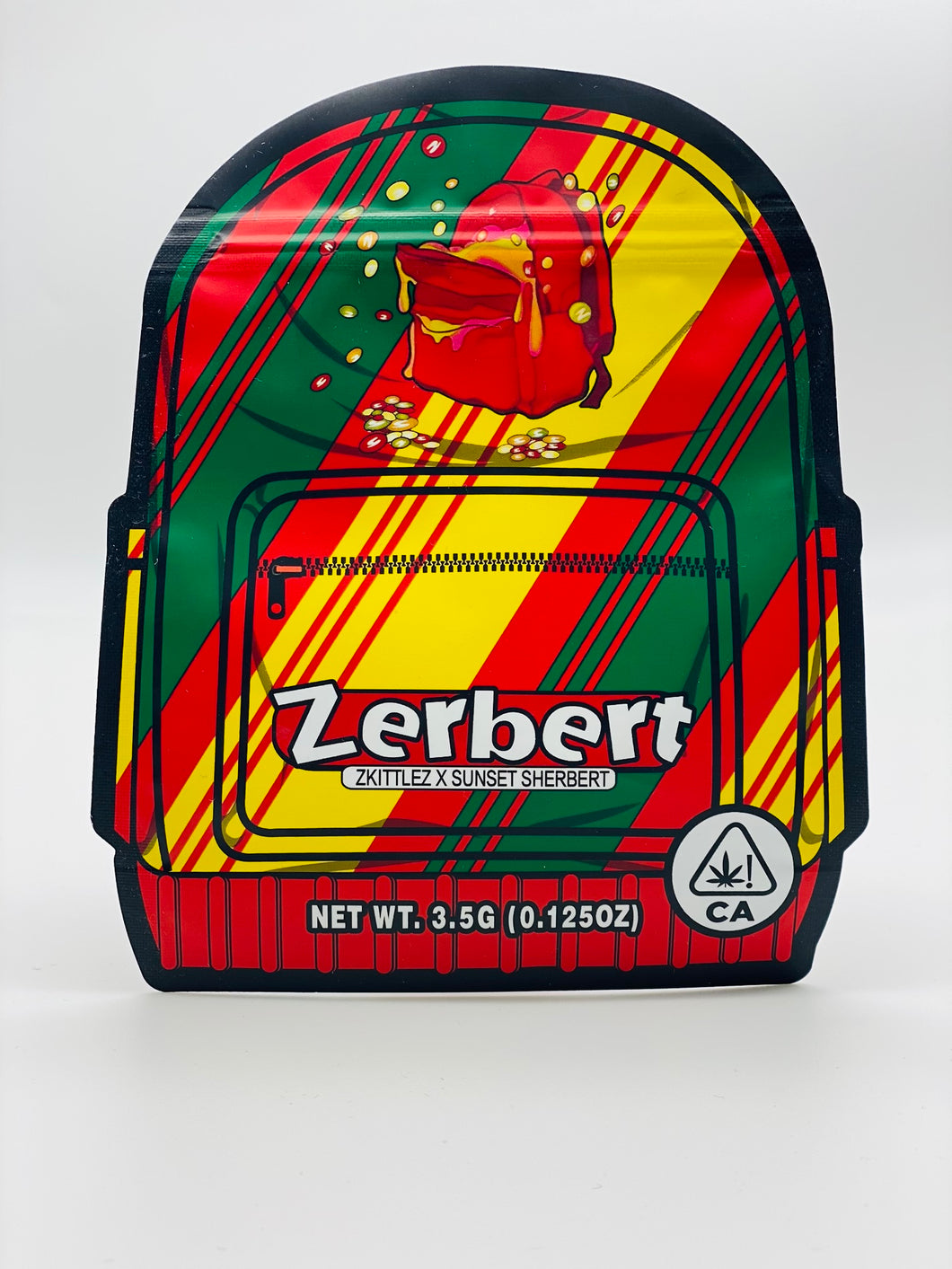 50 Zebert cut Bags 3.5-gram empty Mylar bags.