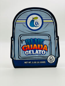 50 Blue Guava Gelato 3.5-gram empty Mylar bags.
