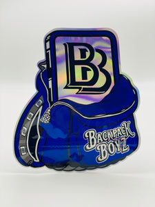 50 Backpack Boyz Blue 3.5-gram empty Mylar bags