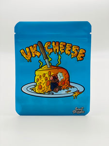 50 UK Cheese 3.5-gram empty Mylar bags