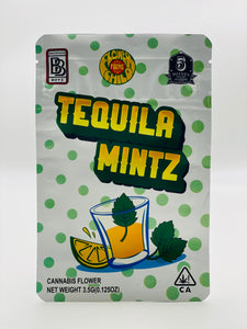 50 Tequila Mintz 3.5-gram empty Mylar bags