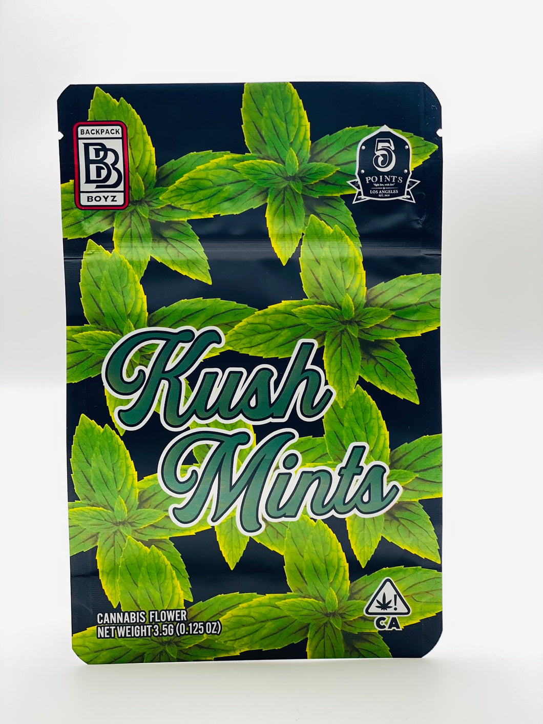 50 Kush Mintz 3.5-gram empty Mylar bags