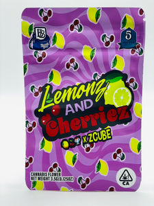 50 Lemonz and Cherriez 3.5-gram empty Mylar bags