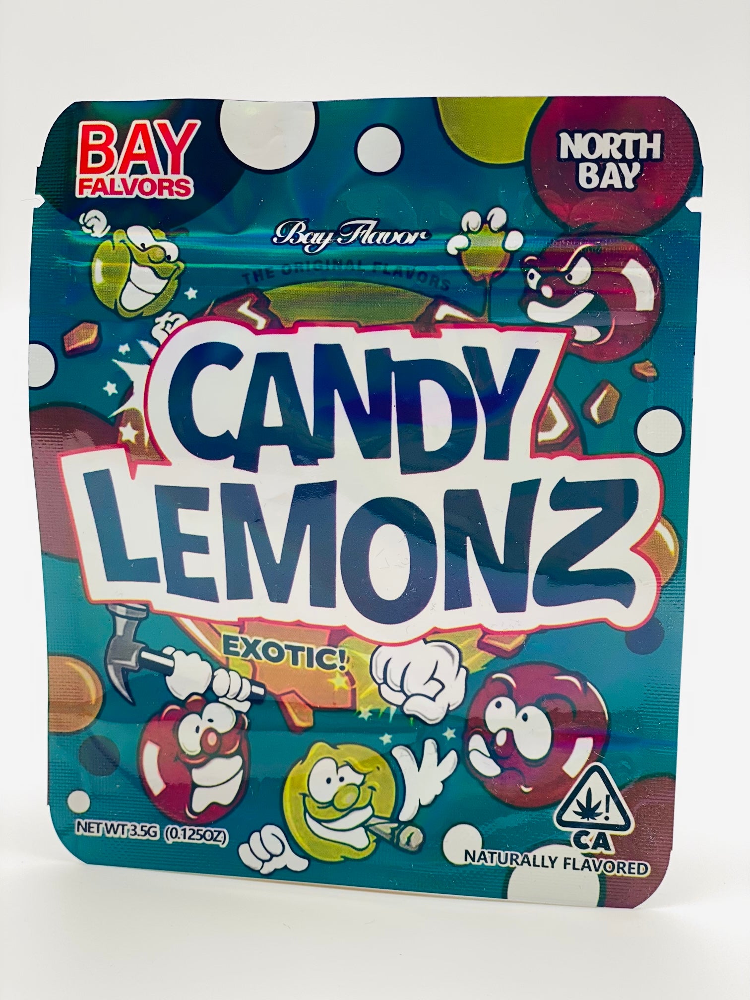 50 Candy Lemonz 3.5-gram empty Mylar bags