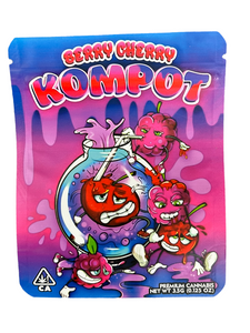 50 Kompot Berry Cherry B 3.5-gram empty Mylar bags