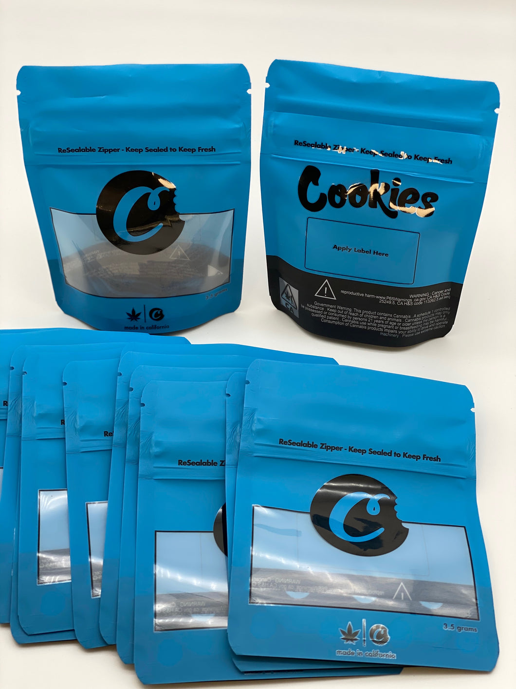 Blue Cookies Empty Bags 3.5 gram