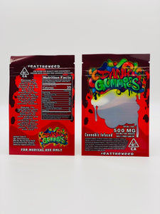 Dank Gummies Dark Red 3.5-gram Empty Bags