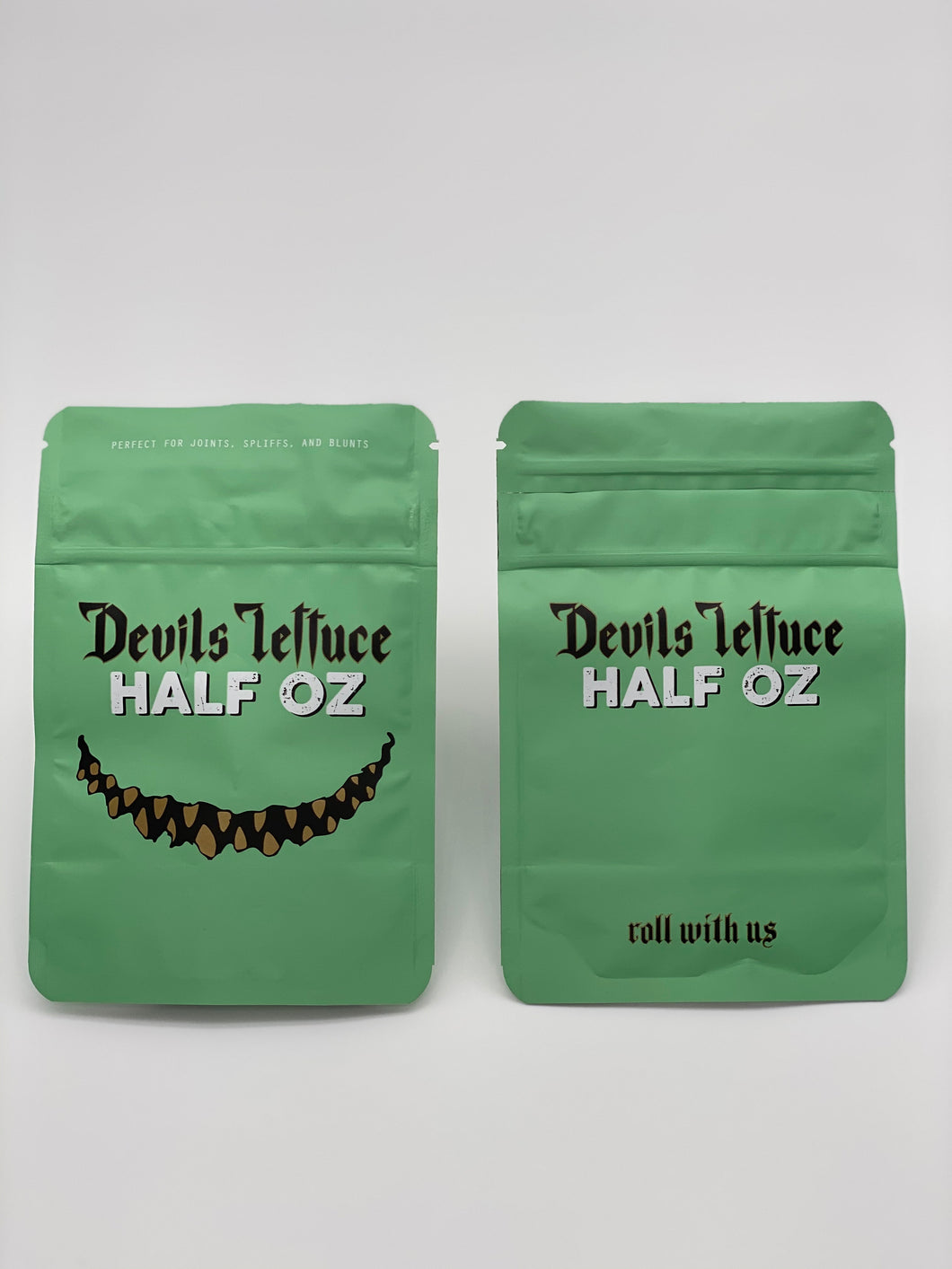 Devils Lettuce Half Oz Empty Bags 3.5 gram