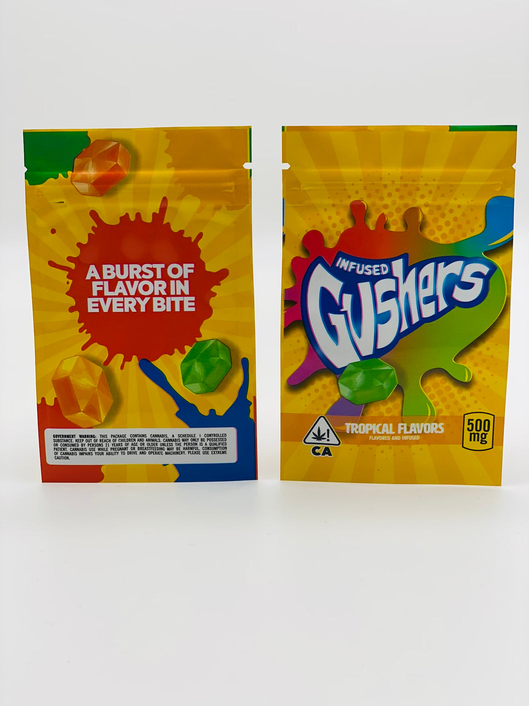 Gushers Tropical Flavors Empty Bags 3.5 gram
