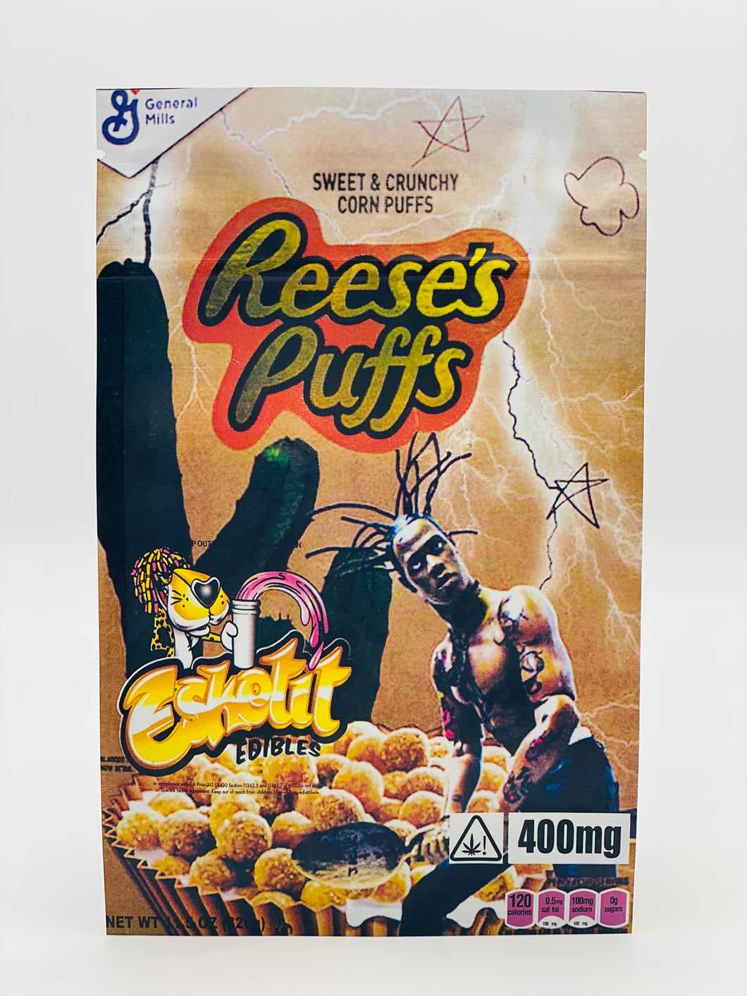 Reese S Puffs Sweet Crunchy Corn Puffs Empty Bage 3.5 gram